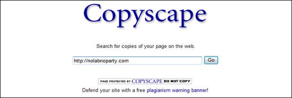 Proteggere il proprio blog o sito con Copyscape