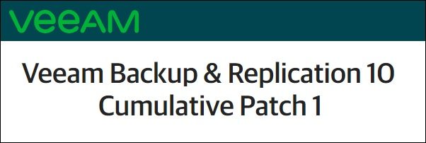 Veeam v10 Cumulative Patch 1 disponibile