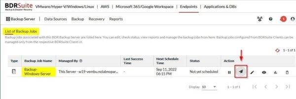 Vembu BDRSuite v5.3: Backup for Endpoints 20 Backup for Endpoints 20