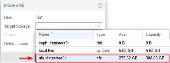 Come rimuovere Ceph datastore da Proxmox 2 ceph datastore 2