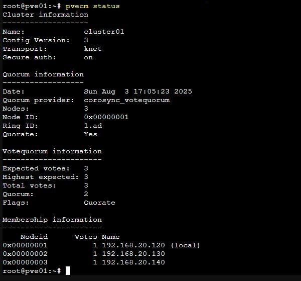 Procedura di spegnimento di un cluster Proxmox con Ceph 10 cluster proxmox 10