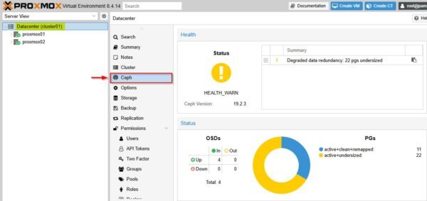 Sostituire un nodo in Proxmox con cluster Ceph 17 Sostituire un nodo in Proxmox 17