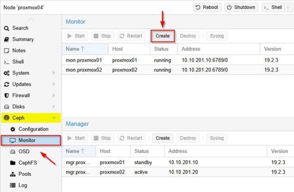 Sostituire un nodo in Proxmox con cluster Ceph 35 Sostituire un nodo in Proxmox 35