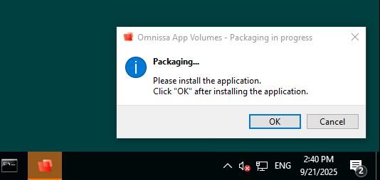 Packaging an application with Omnissa App Volumes 27 Packaging an application 27