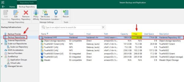 Veeam ISO Hardened Repository: rimozione manuale dei backup 1 Veeam ISO Hardened Repository 1