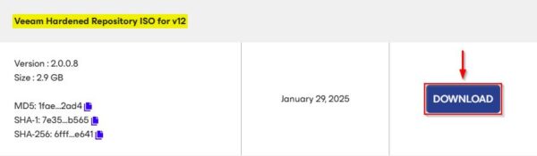 Veeam ISO Hardened Repository: rimozione manuale dei backup 2 Veeam ISO Hardened Repository 2