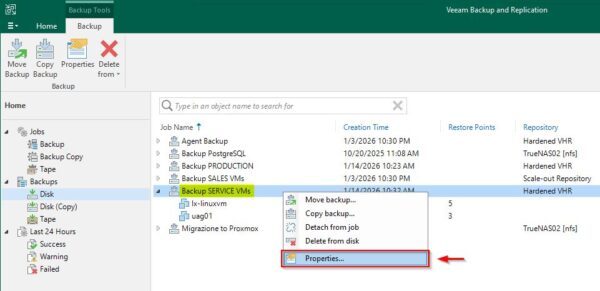 Veeam ISO Hardened Repository: rimozione manuale dei backup 10 Veeam ISO Hardened Repository 10