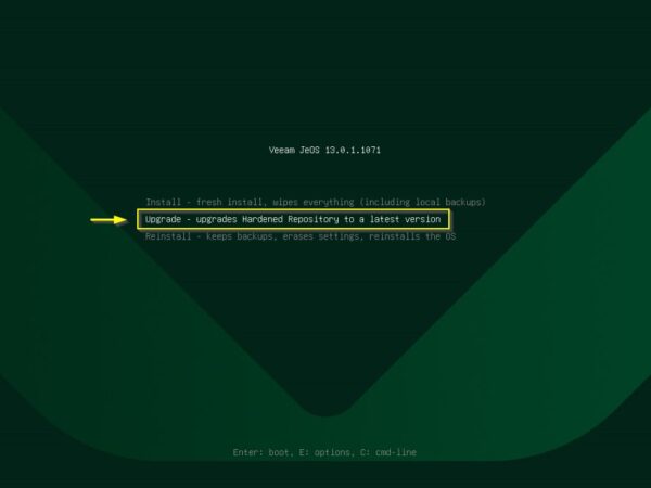 Upgrade Veeam Hardened Repository v2 to v13 4 veeam hardened repository 4