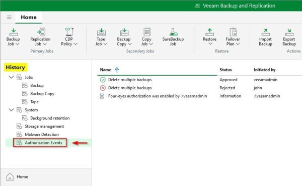 Veeam: using the Four-Eyes Authorization 2 Four-Eyes Authorization 2
