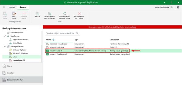 Veeam High Availability Cluster: failover e automazione - pt.2 9 Veeam High Availability Cluster 9