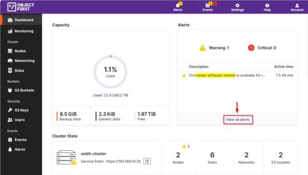 How to upgrade Object First OOTBI cluster 2 upgrade Object First OOTBI cluster 2