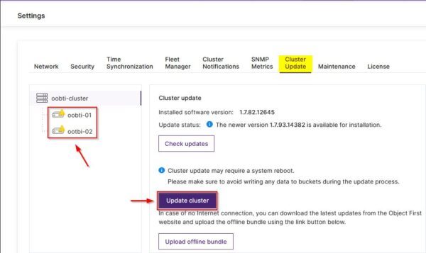 How to upgrade Object First OOTBI cluster 6 upgrade Object First OOTBI cluster 6