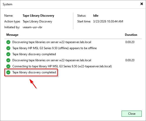 Veeam Tape Library errore "VBR isn't current owner" 9 VBR isn't current owner 9