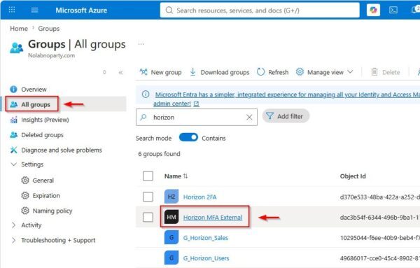 Configurare l'accesso cross-domain a Omnissa Horizon utilizzando i Guest Account di Entra ID 6 Guest Account di Entra ID 6
