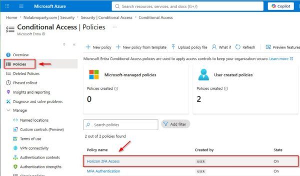 Proteggere Omnissa Horizon con Microsoft Entra ID 2FA 32 Microsoft Entra ID 2FA 32