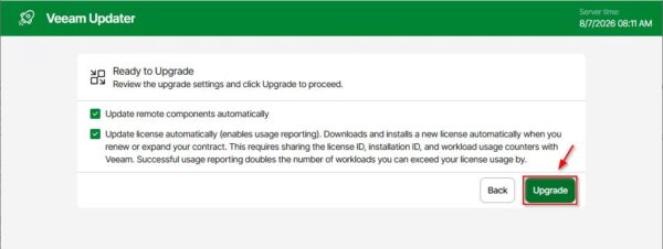 Veeam Appliance 13.1 upgrade procedure 7 Veeam Appliance 13.1 upgrade 7