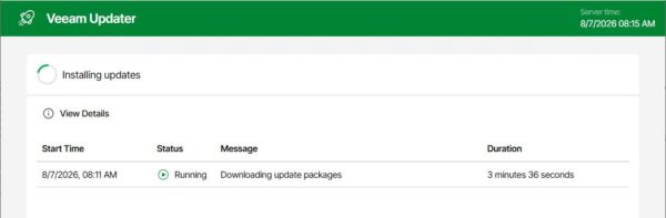 Veeam Appliance 13.1 upgrade procedure 8 Veeam Appliance 13.1 upgrade 8